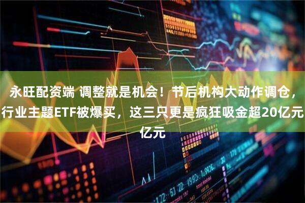 永旺配资端 调整就是机会！节后机构大动作调仓，行业主题ETF被爆买，这三只更是疯狂吸金超20亿元